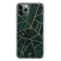 iPhone 11 Pro Max siliconen hoesje - Abstract groen