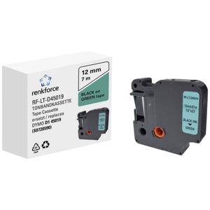 Labeltape Renkforce RF-LT-D45019 Compatibel vervangt DYMO D1 - 45019 12 mm Tapekleur: Groen Tekstkleur: Zwart 7 m