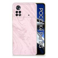 Xiaomi Poco X4 Pro 5G TPU Siliconen Hoesje Marble Pink - Origineel Cadeau Vriendin - thumbnail