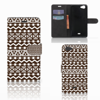 Wiko Pulp Fab 4G Telefoon Hoesje Aztec Brown