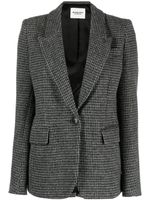 MARANT ÉTOILE blazer en tweed à simple boutonnière - Gris - thumbnail