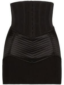 Dolce & Gabbana minijupe froncée à taille bustier - Noir