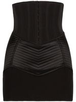 Dolce & Gabbana minijupe froncée à taille bustier - Noir - thumbnail