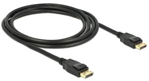 Delock 83806 DisplayPort-kabel DisplayPort Aansluitkabel DisplayPort-stekker, DisplayPort-stekker 2.00 m Zwart Vergulde steekcontacten