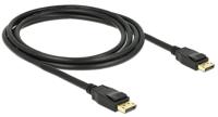 Delock 83806 DisplayPort-kabel DisplayPort Aansluitkabel DisplayPort-stekker, DisplayPort-stekker 2.00 m Zwart Vergulde steekcontacten - thumbnail