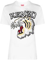 Kenzo t-shirt en coton à logo brodé - Blanc