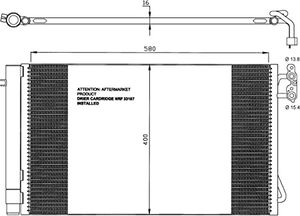 Condensor, airconditioning 35743