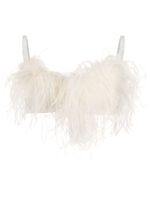 Gilda & Pearl soutien-gorge Esme à détail de plumes - Blanc