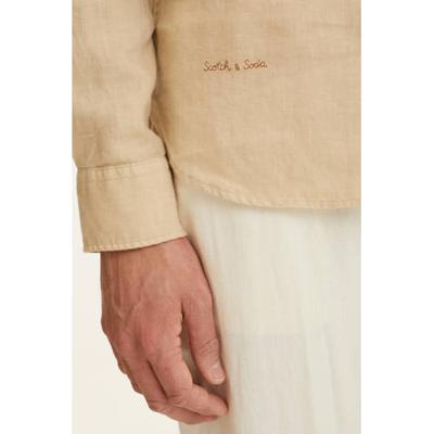 Scotch & Soda regular fit overhemd beige