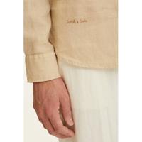 Scotch & Soda regular fit overhemd beige