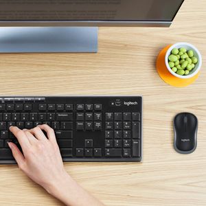 Logitech Wireless Combo MK270 toetsenbord Inclusief muis RF Draadloos QWERTY Zwart, Zilver