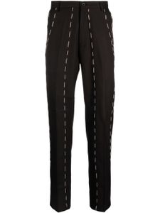 KidSuper contrast-stitching straight-leg trousers - Noir