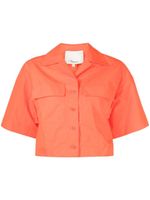 3.1 Phillip Lim chemise crop à manches courtes - Orange - thumbnail