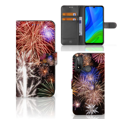 Huawei P Smart 2020 Wallet Case met Pasjes Vuurwerk