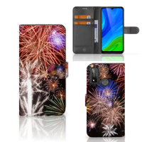 Huawei P Smart 2020 Wallet Case met Pasjes Vuurwerk