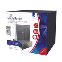 MediaRange 25 stuks CD-slimcases voor 1 disc met zwarte lade