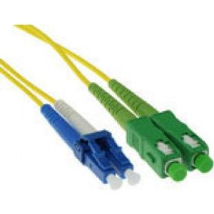 ACT 3 meter LSZH Singlemode 9/125 OS2 glasvezel patchkabel duplex met SC/APC en LC/UPC connectoren