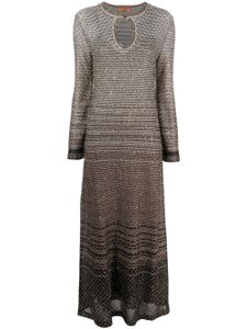 Missoni robe rayée à manches longues - Noir