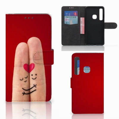 Samsung Galaxy A9 2018 Wallet Case met Pasjes Liefde - Origineel Romantisch Cadeau