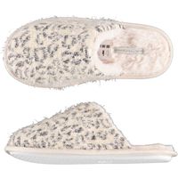 Beige panterprint/luipaardprint instap pantoffels/sloffen voor dames 41-42  - - thumbnail