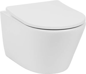 Saqu Sky 2.0 randloos hangtoilet 36x52x35cm Mat wit