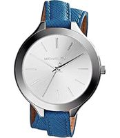 Horlogeband Michael Kors MK2331 Onderliggend Leder Blauw 12mm - thumbnail