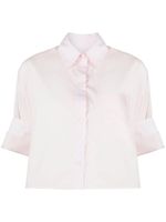 TWP chemise en coton à coupe crop - Rose