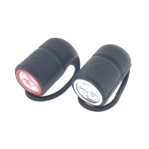 1x Fietslampjes set / fietsverlichting waterdicht voorlicht / achterlicht 3 LEDs