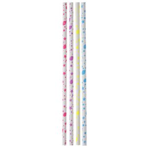 Drinkrietjes - papier - 20x - multicolor - 19,5 cm - rietjes