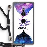 Stars quote: Sony Xperia XZ2 Transparant Hoesje met koord