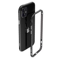 Polar Lights Style iPhone 12 Mini Metalen Bumper - Zwart / Zilver - thumbnail