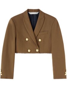 Palm Angels double-breasted cropped blazer - Marron