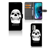 Telefoonhoesje met Naam Motorola Moto G51 5G Skull Eyes