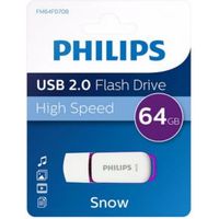 Philips FM64FD70B USB flash drive 64 GB USB Type-A 2.0 Paars, Wit - thumbnail