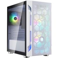 SilverStone FARA H1M PRO, Wit, Stijlvol en duidelijk Micro-ATX gaming chassis met ARGB-verlichting, SST-FAH1MW-PRO
