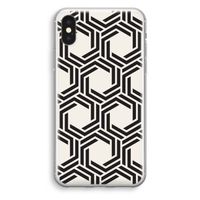 Geometrisch patroon: iPhone X Transparant Hoesje