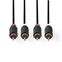 Nedis CABW24200AT30 Stereo Audiokabel 2x Rca Male - 2x Rca Male 3,0 M Antraciet - thumbnail