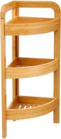 Hoek opbergrekje - Hoekkastje - Hoek Rekje Badkamer - Bamboe - Natuurlijke uitstraling - Natuurlijk materiaal - Naturel - 3 Etages - 61x23x23cm