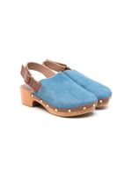 Eli1957 mules à détails de clous - Bleu