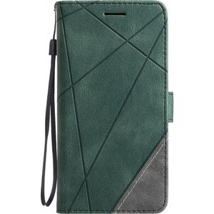 iPhone 14 Plus hoesje - Bookcase - Pasjeshouder - Portemonnee - Patroon - Kunstleer - Groen