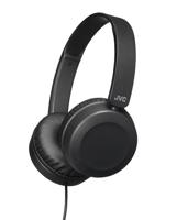 JVC Opvouwbare lichtgewicht HA-S31M on-ear hoofdtelefoon met ingebouwde afstandsbediening, microfoon en oproepafhandeling, zwart