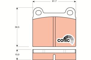 Remblokkenset, schijfrem TRW, u.a. fÃ¼r BMW, Alfa Romeo, Mercedes-Benz, Opel, Audi, VW, Porsche, Vauxhall, Talbot, Volvo, Maserati, Ford, Bedford, Rang