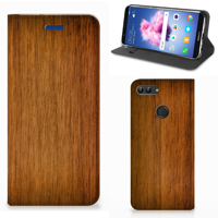 Huawei P Smart Book Wallet Case Donker Hout