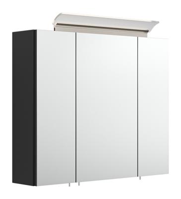 Saniclear Rocky 75cm spiegelkast met design LED verlichting zwart