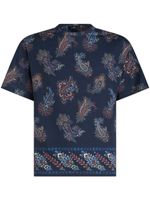 ETRO t-shirt en coton à imprimé cachemire - Bleu - thumbnail