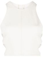 Chloé cut-out sleeveless cropped top - Blanc