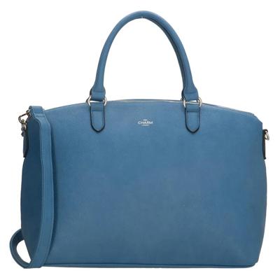 Charm London Stratford Shopper 15.6 inch jeansblauw Damestas Charm London Stratford Shopper 15.6 inch jeansblauw Damestas