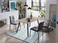 Artistiq Eettafel Chennell Eikenlook, 140 x 80cm - Bruin - thumbnail