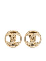 CHANEL Pre-Owned boucles d'oreilles clip à logo CC (années 1970)