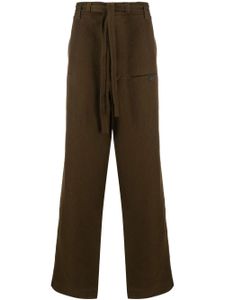 Ziggy Chen pantalon ample à taille nouée - Vert